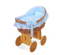 Cesta de mimbre bebé - COLOR : Azul