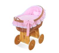 Cesta de mimbre bebé - COLOR : Rosa