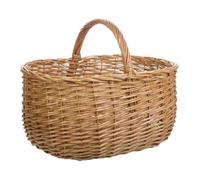 Cesta de mimbre marrón 41x31x21/33h cm