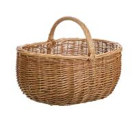 Cesta de mimbre marrón 43x33x20/32h cm
