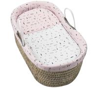 Cesta de mimbre para bebé - Rosa Interbaby