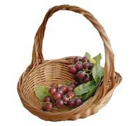 Cesta de mimbre para flores, cesta de almacenamiento de arreglos florales de mimbre, organizador de almacenamiento para decoración del hogar, accesorios de cocina para organización de frutas y