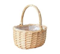 Cesta De Mimbre Para Setas, Cestas Pequeñas Mimbre Con Asa, Cestas Para Setas, Cesta De Mimbre, Cesta De Semana Santa, Ovalada Vacía Con Asa, Para El Jardín, Cesta De Transporte (Natural)