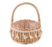 Cesta De Mimbre Para Setas, Cestas Pequeñas Mimbre Con Asa, Cestas Para Setas, Cesta De Semana Santa Para El Jardín, Cestas Tejidas con Lazo