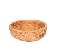 Cesta de mimbre tejida a mano, bandeja for frutas, almacenamiento Picnic, plato pan, caja aperitivos, contenedor artículos diversos for pasteles, 1 Uds para Frutas(S)