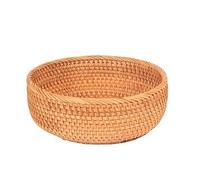 Cesta de mimbre tejida a mano, bandeja for frutas, almacenamiento Picnic, plato pan, caja aperitivos, contenedor artículos diversos for pasteles, 1 Uds para Frutas(M)