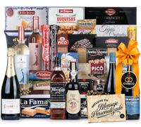 Cesta de Navidad 2026 con Ibéricos Bellota, Queso, Cava y Vinos - Lote 215 | Lote Regalo Gourmet con Ibéricos de Bellota, Queso Curado, 7 Botellas, Turrones y Dulces Navideños · Tarjeta Personalizada