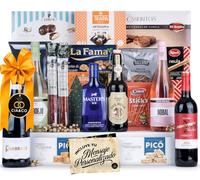 Cesta de Navidad 2026 con Ibéricos de Bellota, Cava, Vinos y Más - Lote 210 | Lote Regalo Gourmet con Ibéricos de Bellota, 6 Botellas, Turrones Picó y Dulces Navideños · Tarjeta Personalizada Incluida