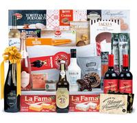 Cesta de Navidad con Jamón 2024 · Lote de Regalo Paleta Selección Gourmet y Tarjeta Personalizable con opción de Logotipo o Imagen · Lote Regalo Corporativo, Familiar o Personal (LOTE A301)