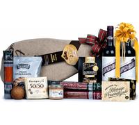 Cesta de Navidad con Jamón 2024 · Lote de Regalo Paleta Selección Gourmet y Tarjeta Personalizable con opción de Logotipo o Imagen · Lote Regalo Corporativo, Familiar o Personal (LOTE A402)