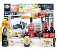 Cesta de Navidad con Jamón 2024 · Lote de Regalo Paleta Selección Gourmet y Tarjeta Personalizable con opción de Logotipo o Imagen · Lote Regalo Corporativo, Familiar o Personal (LOTE A300)