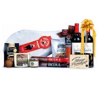 Cesta de Navidad con Jamón 2024 · Lote de Regalo Paleta Selección Gourmet y Tarjeta Personalizable con opción de Logotipo o Imagen · Lote Regalo Corporativo, Familiar o Personal (LOTE A401)
