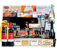 Cesta de Navidad con Jamón 2024 · Lote de Regalo Paleta Selección Gourmet y Tarjeta Personalizable con opción de Logotipo o Imagen · Lote Regalo Corporativo, Familiar o Personal (LOTE A216)