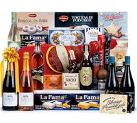 Cesta de Navidad con Jamón 2024 · Lote de Regalo Paleta Selección Gourmet y Tarjeta Personalizable con opción de Logotipo o Imagen · Lote Regalo Corporativo, Familiar o Personal (LOTE A307)