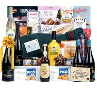 Cesta de Navidad con Jamón 2024 · Lote de Regalo Paleta Selección Gourmet y Tarjeta Personalizable con opción de Logotipo o Imagen · Lote Regalo Corporativo, Familiar o Personal (LOTE A302)