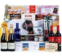 Cesta de Navidad con Jamón 2024 · Lote de Regalo Paleta Selección Gourmet y Tarjeta Personalizable con opción de Logotipo o Imagen · Lote Regalo Corporativo, Familiar o Personal (LOTE A306)