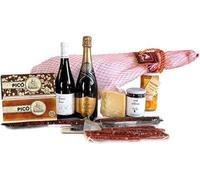 Cesta de Navidad con Jamón de Teruel DOP - Lotes de Navidad con Jamón DOP de Teruel, Turrones, Embutidos, Queso, Vino, Cava, Olivas y Melocotón en Almibar | Degusta Teruel