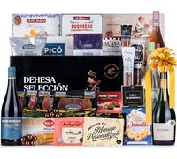 Cesta de Navidad con Jamón Gourmet 2025 (Lote 216) · Con Ibericos Especiales, Vino, Brut, Dulces Variados, Embutidos y Queso · Incluye Tarjeta Personalizable · Regalo Corporativo, Familiar o Personal