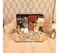 Cesta de Navidad - Lote Gour 445-25 / de lujo con cava Raventós i Blanc, vino Gran Reserva, gin Glop Menorca, ibéricos, queso Binigarba y dulces en baúl de madera