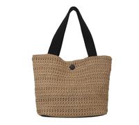 Cesta de paja portátil para contenedores de alimentos, bolsa de almuerzo práctica y moderna para mujeres y niñas, cesta portátil de comedor al aire libre