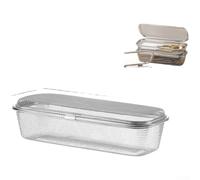 Cesta de palillos de acero inoxidable 304 con tapa, orificios de drenaje de malla para secado rápido, bloqueo seguro para sostener utensilios, apto para lavavajillas, herramienta de cocina (B)