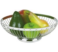 APS 30240 - Cesta ovalada para pan o fruta (acero inoxidable pulido, 24 x 19 x 8,5 cm)