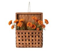 Cesta De Pared - Organizador De Almacenamiento De Jardineras Tejidas De Mad
