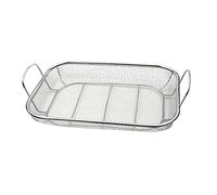 Cesta de parrilla de acero inoxidable, accesorios para parrilla, verduras, cesta para barbacoa, barbacoa, barbacoa, carbón, utensilios de cocina, drenaje de frutas y verduras