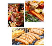 Cesta de parrilla de acero inoxidable para parrillas Weber - Cesta de barbacoa de doble tamaño resistente de 24,5 cm y 34 cm para verduras, mariscos, camarones, albóndigas, carne en dados (24,5 cm)