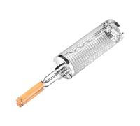 Cesta de parrilla giratoria - Cesta grande para verduras de malla | Cesta de parrilla para exteriores resistente para verduras, pescado y alimentos, red de barbacoa giratoria duradera para una