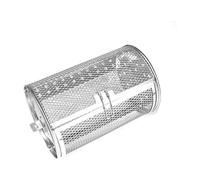 Cesta de parrilla rodante, cesta de parrilla de acero inoxidable, cesta rodante, compatible con freidora de aire de 15 L, 22 L, 24 L, plata, 1 unidad (18 x 12 x 12 cm)