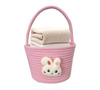 Cesta de Pascua - Cesta de huevos de Pascua | Cestas de conejito de Pascua con una linda cara de conejo para niñas y niñas dulces cazan huevos contenedores festivos | Lindos bolsas con asa para