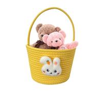 Cesta de Pascua - Cesta de huevos de Pascua | Cestas de conejito de Pascua con una linda cara de conejo para niñas y niñas dulces cazan huevos contenedores festivos | Lindos bolsas con asa para
