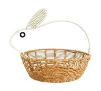Cesta de Pascua - de almacenamiento de ratán, accesorio de mesa compacto, organizador fácil de llevar, elegante contenedor duradero, acento decorativo para el hogar, opción ideal para
