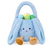 Cesta de Pascua de peluche para niños, lindo cubeta de Pascua, bolsa de caza de huevos para niños y niñas, regalo para festivales