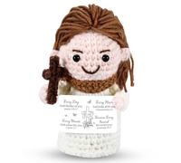 Cesta de Pascua para niños y adultos, muñeca de ganchillo positiva de Jesús, regalos de bautizo para niños y niñas, regalos cristianos de Jesús para mujeres y hombres, regalo de primera comunión para