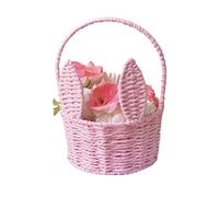 Cesta De Pascua Tejida A Mano,Organizador Portátil Y Decorativo Para Y Almacenamiento - Decoración Artesanal Ligera Para Salón, Dormitorio, Picnic, Con Dulces, Hogar Y Celebraciones