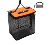 Cesta de pesca con cremallera | jaula de almacenamiento de peces | Cesta de aparejos de pesca | Almacenamiento de con diseño portátil para cualquier viaje de pesca, ya sea que desee agua