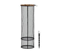 Cesta de pescado - Bolsa para peces de metal con fuerte capacidad de carga, cesta de metal | jaula de almacenamiento de malla de nailon revestida para cebo de pesca para guardar cangrejos de río