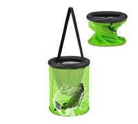 Cesta de pescado - Jaula de nailon de 15,75 pulgadas con cordón, red de cebo vivo flotante, trampa portátil flotante | Lago, río, agua salada, cangrejo de agua dulce, camarones, bagres, pesca en hielo
