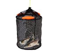 Cesta de pescado para peces capturados, soporte de pesca | Cesta de bolsa Fischernsetzb - Protección de pesca de malla infantil con cuerda de cuerda, equipo de pesca para embalses, lagos, trincheras