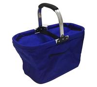 Cesta de picnic plegable, bolsa térmica térmica for conservar alimentos, marco de aluminio resistente, ideal for acampar, hacer picnics, excursiones al lago o vacaciones familiares.(Blue,50*28*26cm)