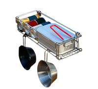 Cesta De Picnic Plegable, Mesa De Extensión De Mesa De Aluminio Al Aire Libre Accesorios De Mesa Plegable Accesorios De Estante De Escritorio Portátil Cesta De Suspensión Al Aire Libre, Rack De