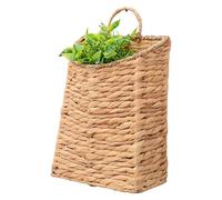 Cesta De Plantas Para Montar En La Pared | Cestería De Rattán Rústico,Cesta Portaplantas Artificiales Para Pared - Para Llaves Correos Frutas Verduras Panes Aperitivos Cocina Rústica Sala De Estar Com