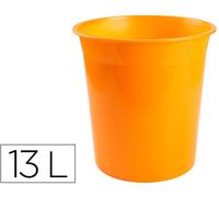 Cesta de plástico naranja translúcida Q-Connect 13 litros - Q-CONNECT