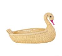 Cesta de ratán de plástico tejido para organización del hogar, frutas, verduras, juguetes, toallas, lino y otros artículos pequeños para el hogar (pato grande)