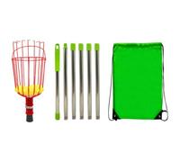 Cesta de recogida de frutas, recogedor de frutas telescópico de acero | Cesta de recogida ligera portátil desmontable de 4 m para ciruela, naranja, limón, pomelo, melocotón, pera