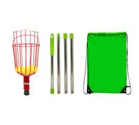 Cesta de recogida de frutas, recogedor de frutas telescópico de acero | Cesta de recogida ligera portátil desmontable de 4 m para ciruela, naranja, limón, pomelo, melocotón, pera