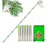 Cesta de recolección de frutas | Recolector de frutas de metal con barra telescópica extensible | Herramientas de hardware de jardín agrícola, recolector de frutas portátil de alta calidad Lnhgh
