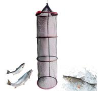 Cesta de red para peces - Protección flotante para peces, red para peces plegable | Red para guardar peces y señuelos con un cómodo diseño de cuerda, red de defensa flotante para peces atrapados